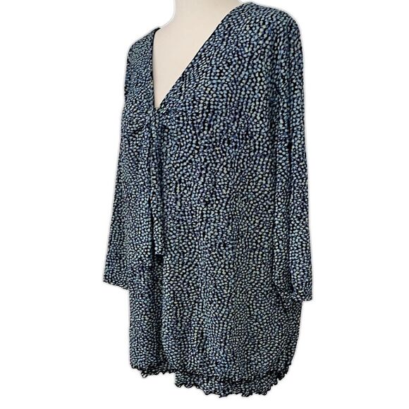 Style & Co Blouse 1X Top Plus Career Hippie Indie Stretchy Sheer Overlay Boho - Picture 6 of 16